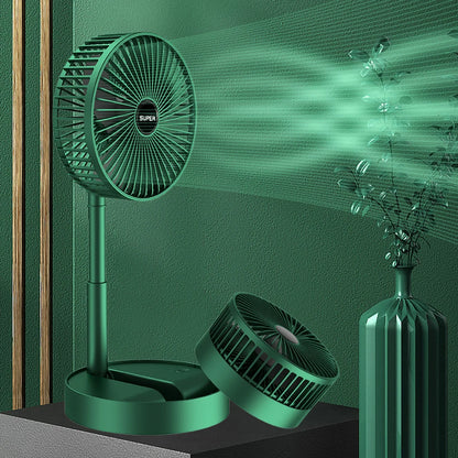 🌬️ Rechargeable Telescopic Folding Fan – Portable USB Desk & Floor Fan with Adjustable Height