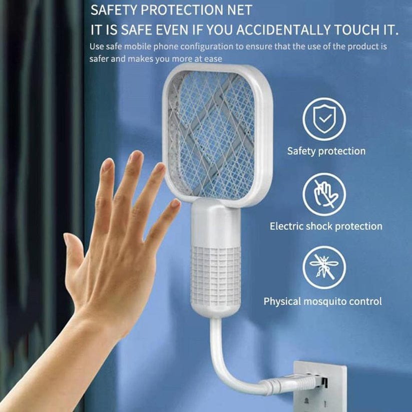 Electric Mini USB Mosquito Killer Racquet Lamp – 3-in-1 Rechargeable Bug Zapper