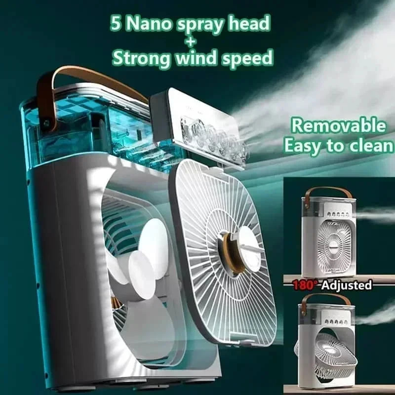 ❄️ Beat The Heat Anywhere – Portable Mini Air Cooler Fan With 3-Speed Cooling