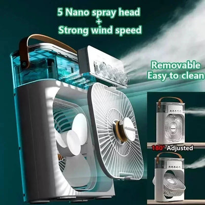 ❄️ Beat The Heat Anywhere – Portable Mini Air Cooler Fan With 3-Speed Cooling