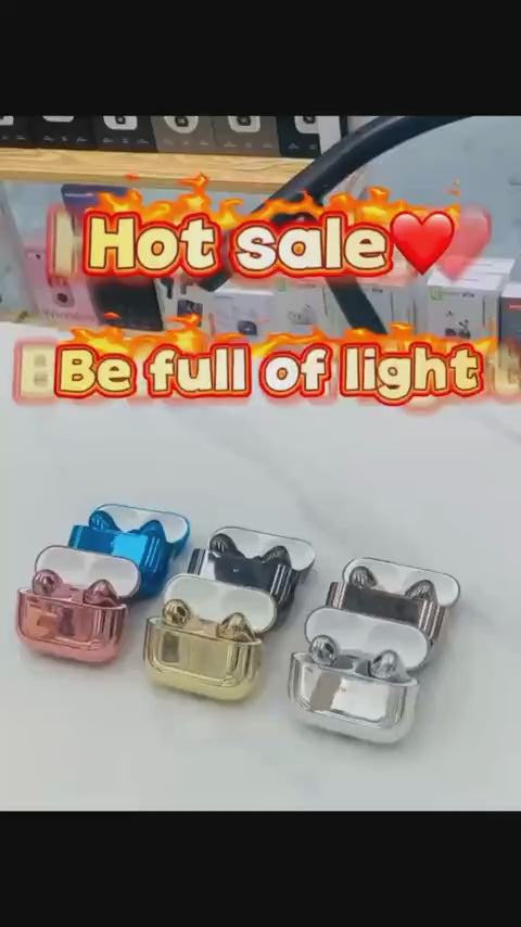 Premium AirPod Pro 2 Glossy Edition - Stylish Shining Wireless Earbuds with High-Fidelity Sound - Without Box - Random Color